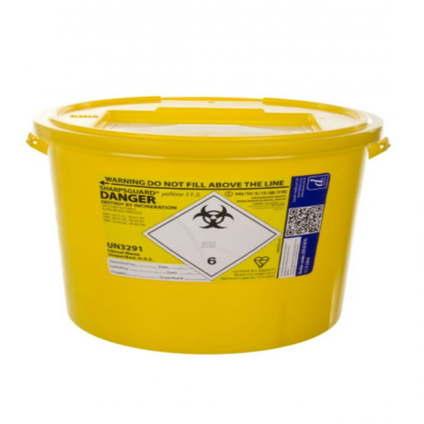 DNDD472YL Yellow Lid Sharpsguard Sharps bin 2.5 litre