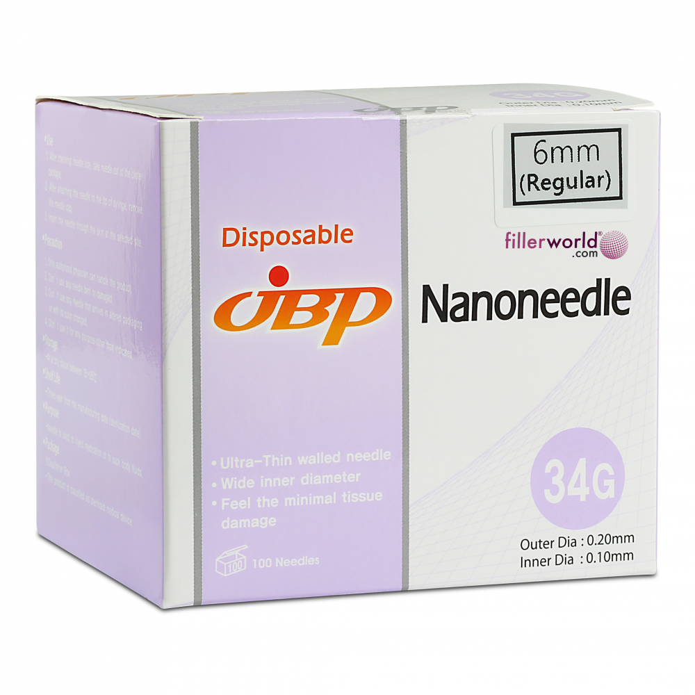 Jbp Nanoneedle 34G 8mm Regular (100 UTW needles)
