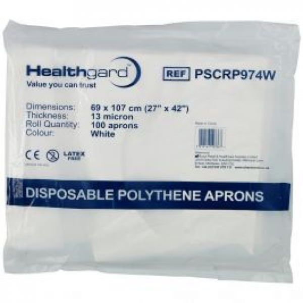 Healthgard Disposable Polythene Aprons (1 pack)