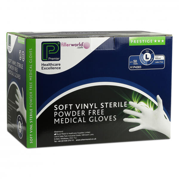 PMP4303 Soft Vinyl Powder Free Gloves Large 1 box of 50