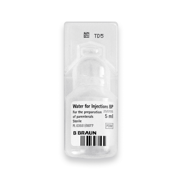 B.Braun Water For Injections (Mini-Plasco) (5ml x 20) - Image 2