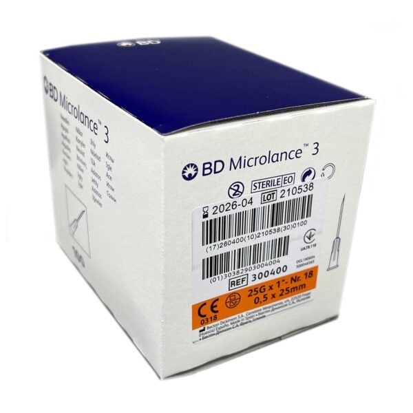 BD BD300600- Microlance hypodermic needle Orange 25G x 16mm