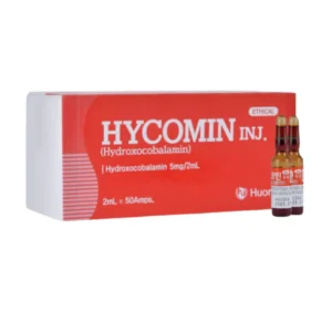 image showing Hycomin Injection is a Vitamin B12 supplement containing 5 mg